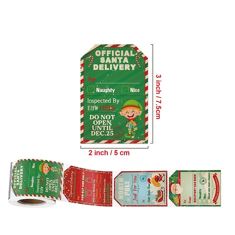 200 Santa Claus Stickers for Christmas Holiday Gift Decoration