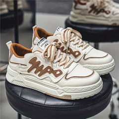 Alphabets Decor Skate Shoes Men's Non Slip Sneakers