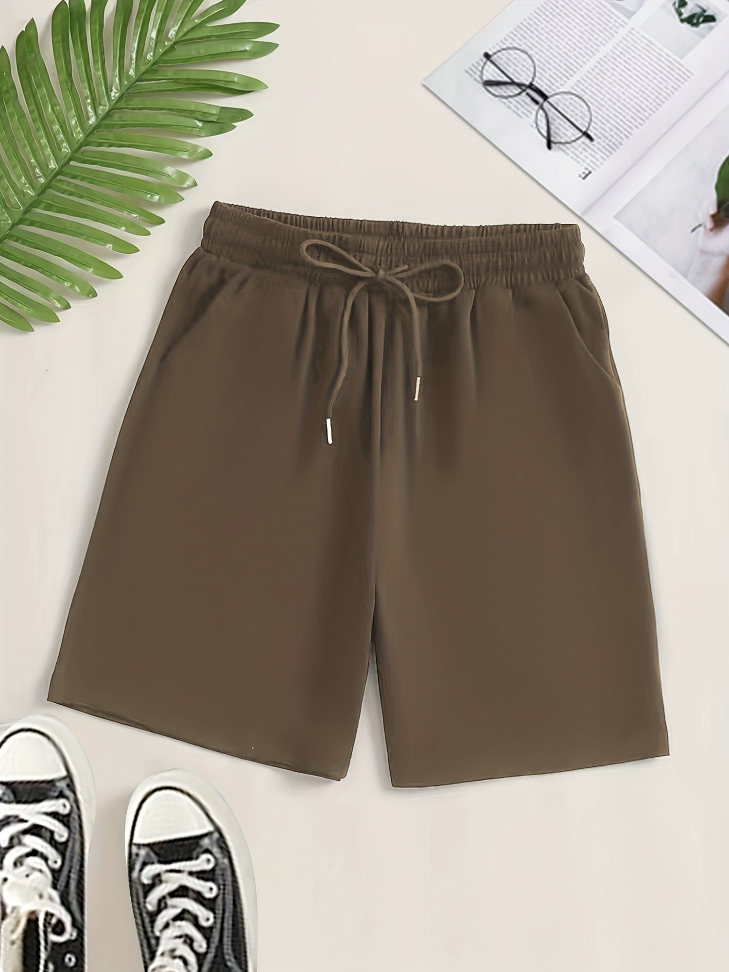  Casual Drawstring Shorts with Pockets