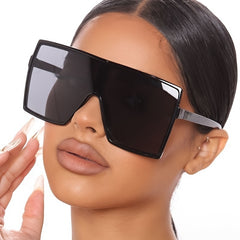 Vintage Shield Sunglasses Large Oversized Frame Sunscreen Glasses