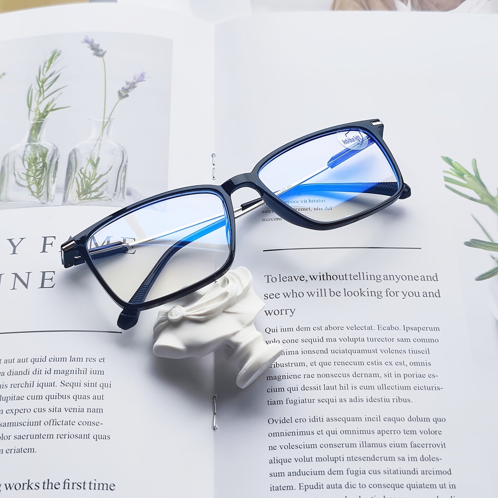 Square Anti Light Glasses Metal Frame