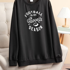  Rugby Print Long Sleeve Lounge Top Women's Sleepwear Tee