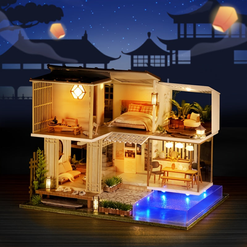 Children's 3D Wooden Puzzle Mini Building Model Home Decor Toys