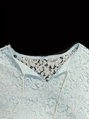 Boho Blouse Lace Lantern Sleeve Tunic Top