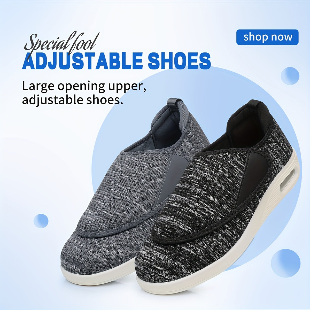 Striped Women's Diabetic Walking Shoes Non Slip Easy Wear Hand Wash or Dry Clean