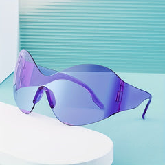 Y2K Large Lens Shield Sunglasses UV400