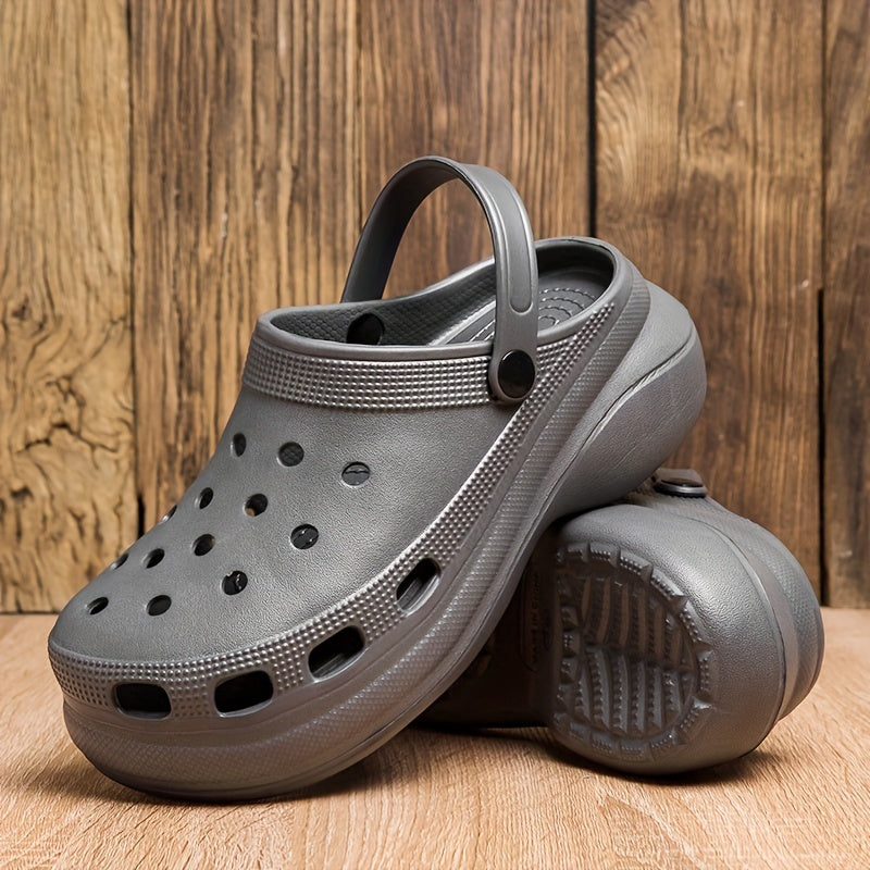 Women's Solid Clogs Casual Hollow Out Platform Shoes