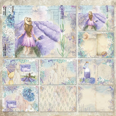 88pcs Lavender Patterns Jurnal Materials DIY Paper Craft Scrapbooking