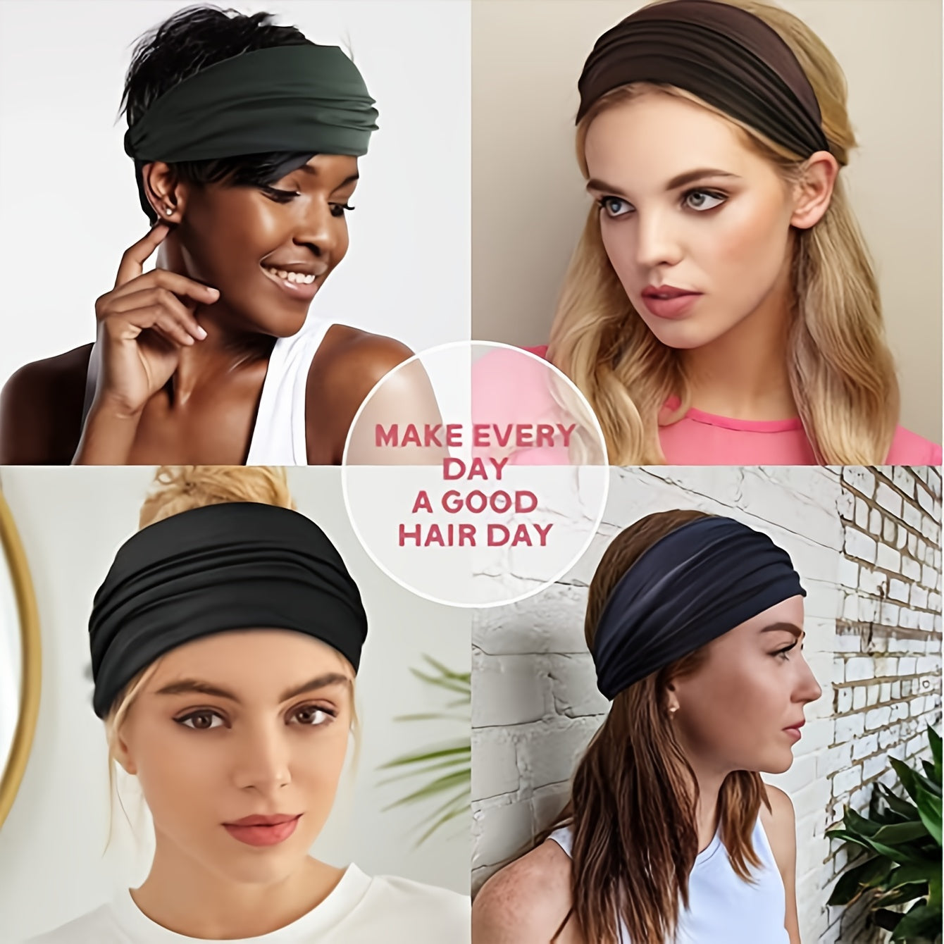 Solid Wide Headband for Sports and Daily Use