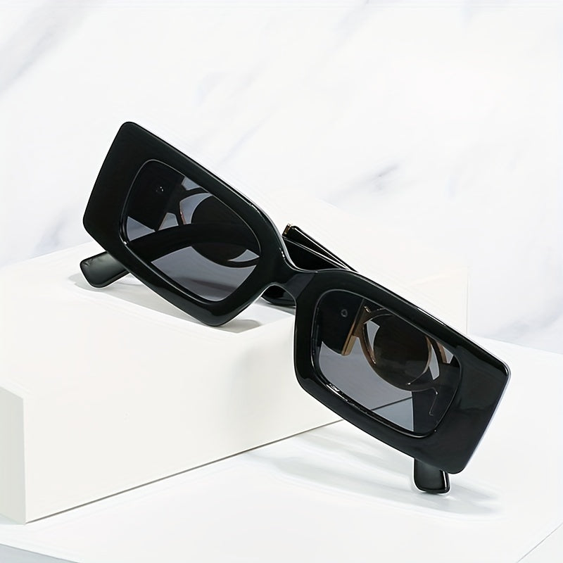 Rectangular Frame Sunglasses Gradient Lens Glasses UV400