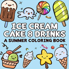 Excavator Ice Cream Coloring Book for All Ages
