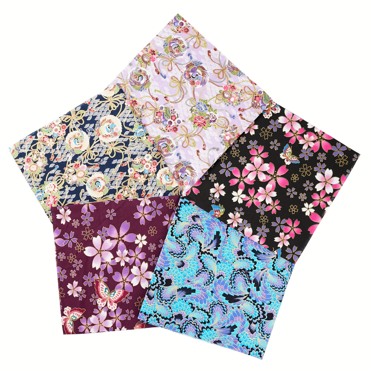 5pcs Christmas Halloween Cotton Quilting Fabric DIY Sewing Scrapbooking