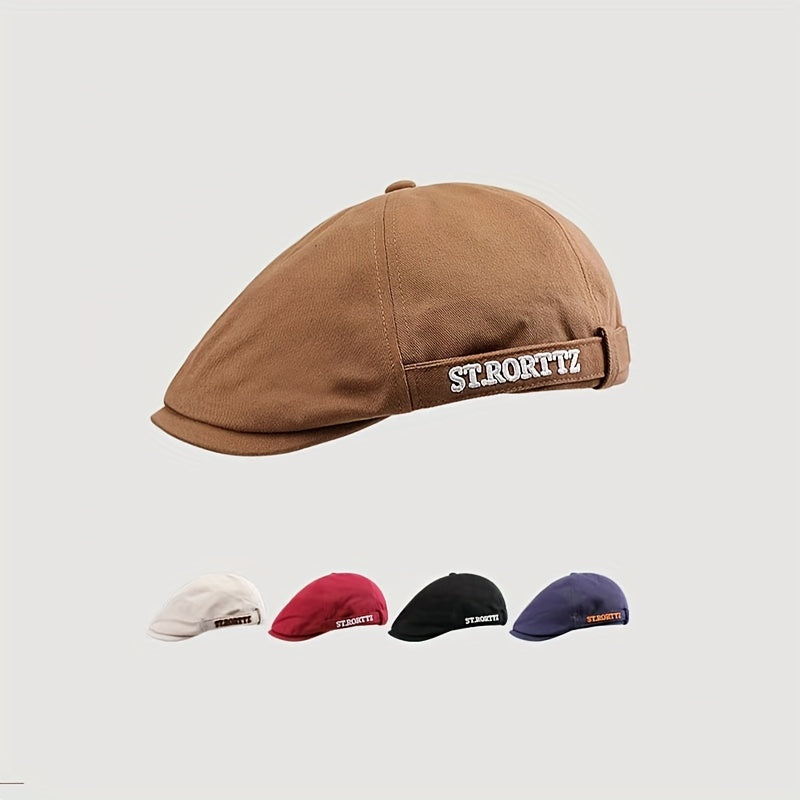 Adjustable Summer Casual Mens Peaked Cap Retro Letter Embroidery