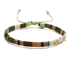 Colorful Bohemian Linen Woven Friendship Bracelet