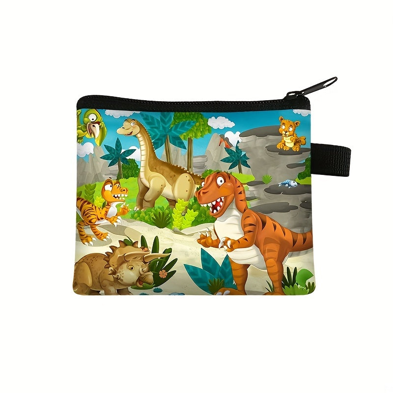 Cute Dino Coin Purse Zipper Card Holder Key Pouch