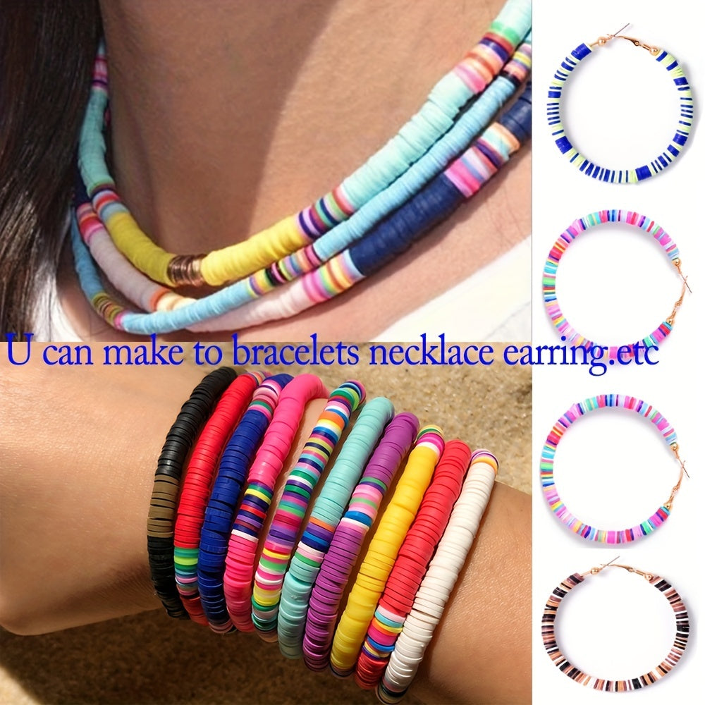 6mm Polymer Clay Rubber Spacer Beads for Jewelry Making