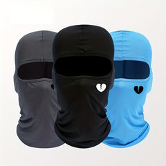 Unisex Windproof Balaclava Hat Heart Broken Pattern Autumn Winter Ski Cold Hat