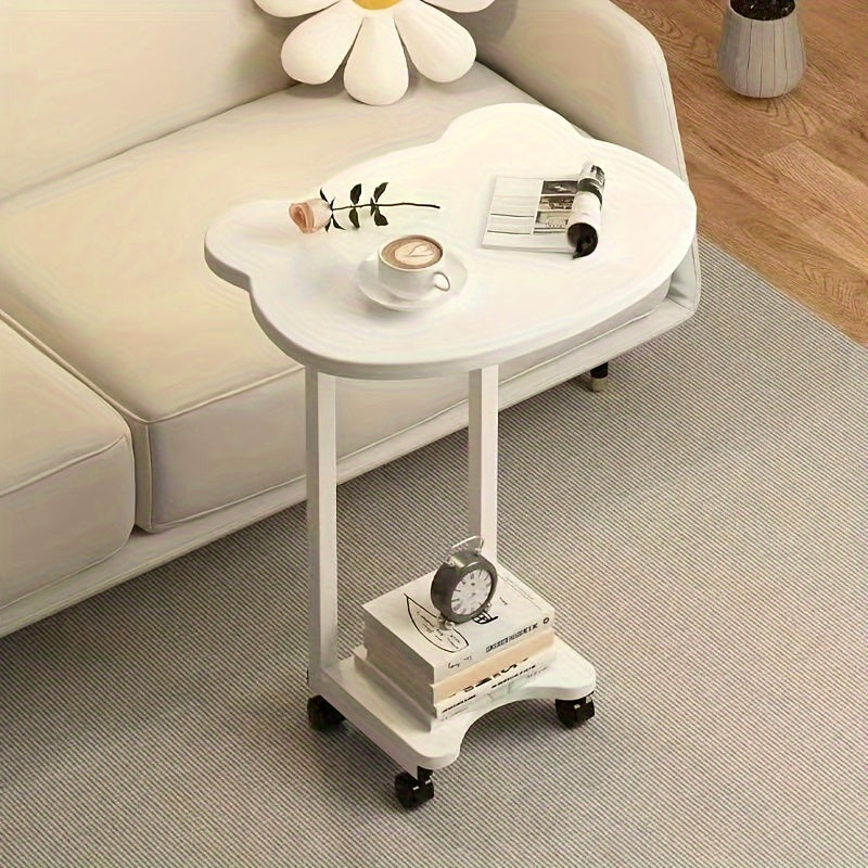 L Shaped Snack Table Small Side Table For Living Room Sofa Table For Small Space