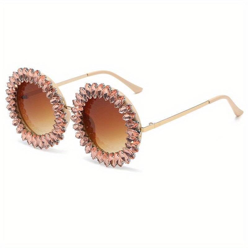 Y2K Rhinestone Sunglasses Funny Party Club Sun Shades Decorative Glasses