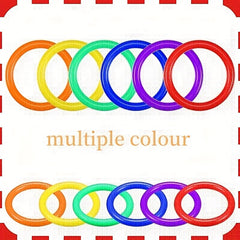 25 Plastic Toss Rings Carnival Halloween Christmas Party Favors Ring Toss Game
