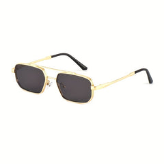 Small Square Frame Men's Sunglasses UV Protection Metal Sports Sunglasses