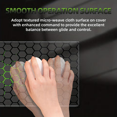 Green Plaid Pattern Gaming Mouse Pad Large Mouse Mat for PC Laptop