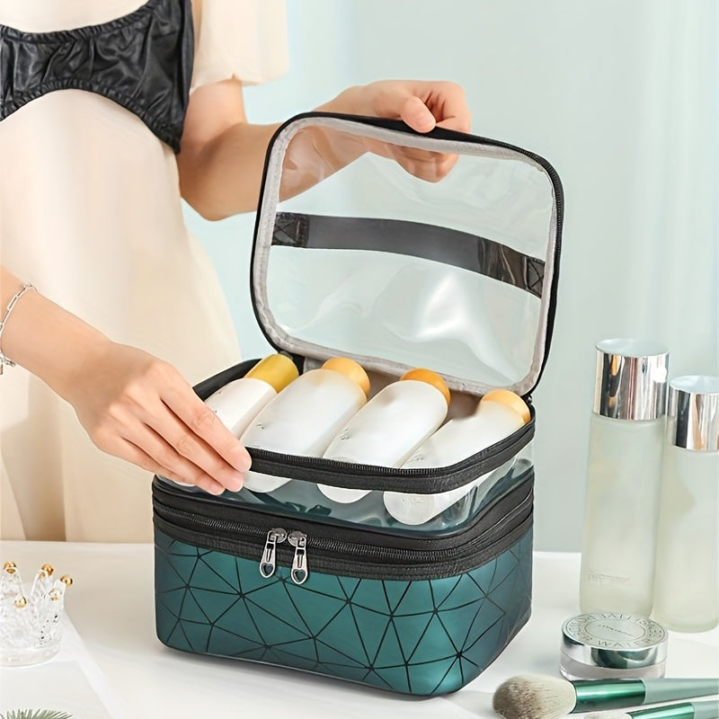 Waterproof Cosmetic Bag Travel Makeup Storage Portable Zipper Toiletry Bag