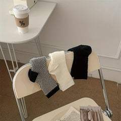 Textured Crew Socks Breathable Mid Tube Women's Stockings