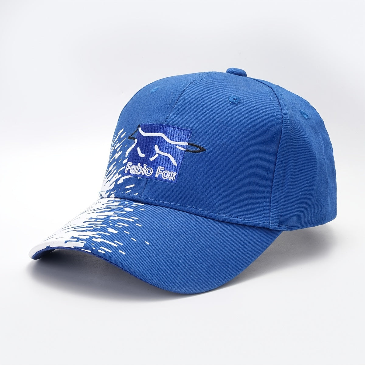 Fox Patch Baseball Cap Solid Embroidery Adjustable Cotton Sun Hat
