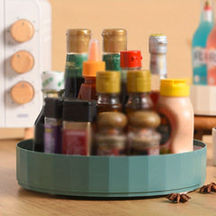 Rotatable Kitchen Storage Rack for Countertop Salt Sauce Vinegar