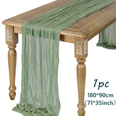 Table Runner Plastic Polyester Tablecloth Wedding Banquet Restaurant Table Cover