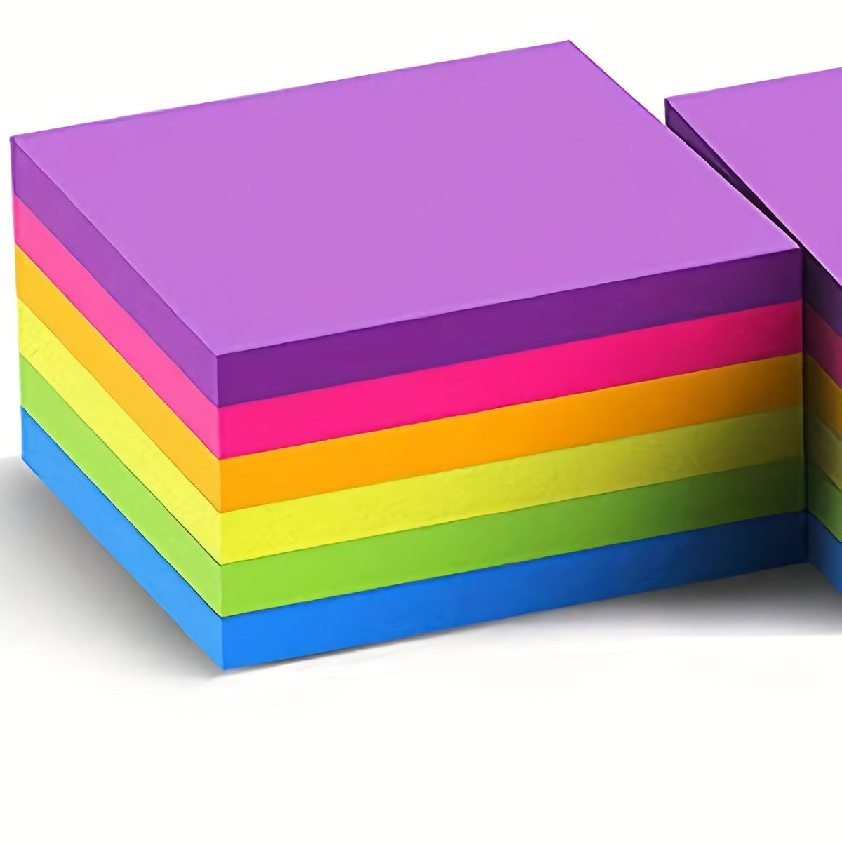 Fluorescent Sticky Notes Memo Pad Office Supplies 6 Pack