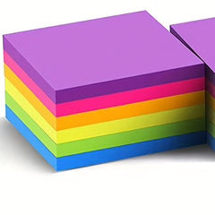 Fluorescent Sticky Notes Memo Pad Office Supplies 6 Pack