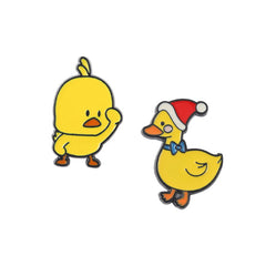 Creative Cartoon Duck Shape Baking Paint Pin Funny Pin