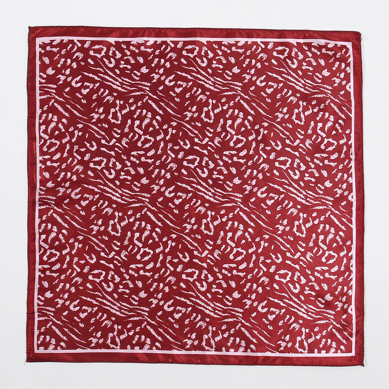 Small Square Satin Scarf Solid Graffiti Leopard Print Head Wrap Hair Accessories