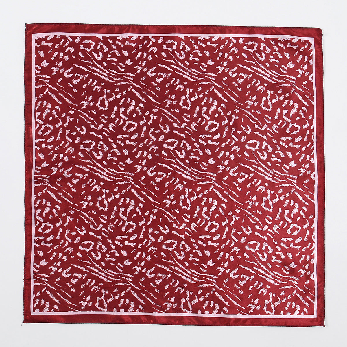 Small Square Satin Scarf Solid Graffiti Leopard Print Head Wrap Hair Accessories