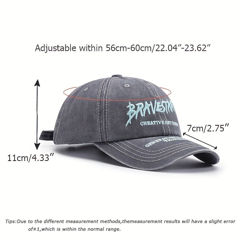 Outdoor Curved Brim Letter Embroidery Men's Peaked Cap Baseball Cap