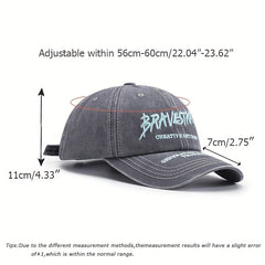 Outdoor Curved Brim Letter Embroidery Men's Peaked Cap Baseball Cap