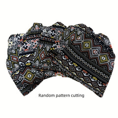 Geometric Pattern Baggy Slouchy Chemo Sleep Beanie Hat Elastic Cap