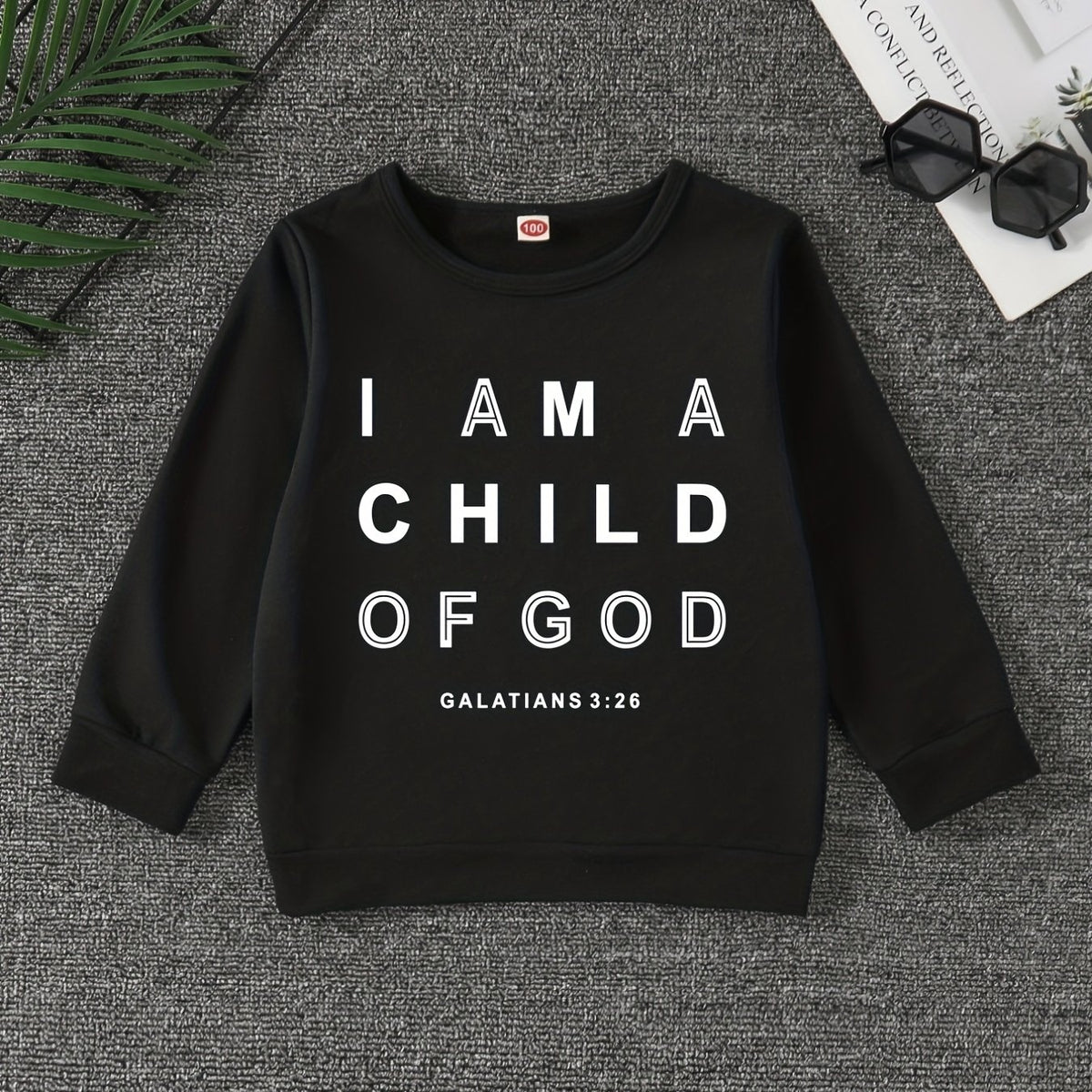 Child of God Boys Sweatshirt Long Sleeve Crew Neck Casual Top
