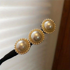 Women's Faux Pearl Hair Pin Insert Head Pin Braid Hair Clip Y2K
