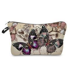 Butterfly Pattern Makeup Bag Foldable Cosmetic Bag With Zipper