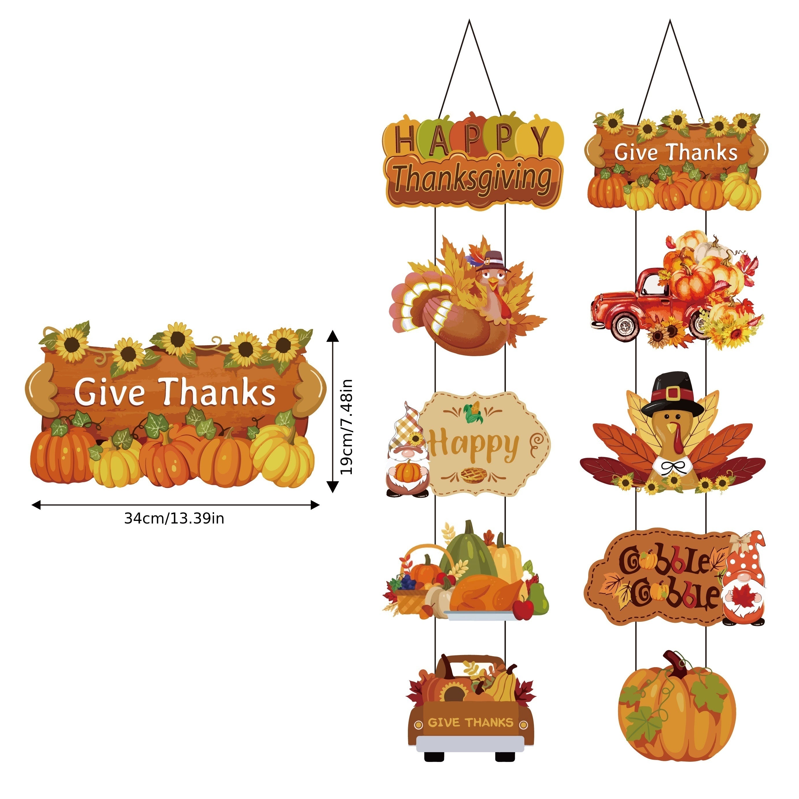Thanksgiving Door Hangings & Curtains Set