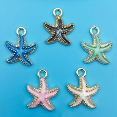 10pcs Zinc Alloy Starfish Pendants for DIY Jewelry Making