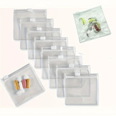 Reusable Medicine Storage Bags Set Zipper Bait Jewelry Self Sealing