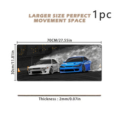 JDM Car Mouse Pads Drift S13/S15, Non-Slip Keyboard Pads, Game Mouse Pads