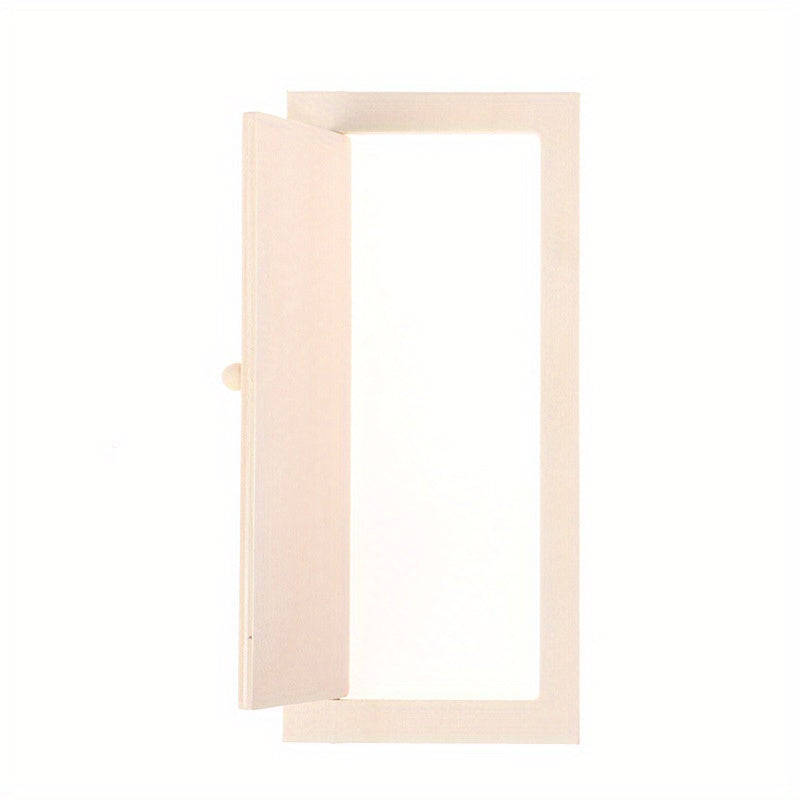 Realistic Beige Dollhouse Door with Mechanism for Scene Building
