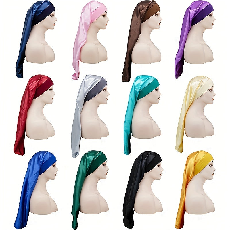 Satin Sleep Cap Bonnet Turban Hair Care Durag