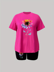  Art Letter & Sunflower Print 2 Piece Set