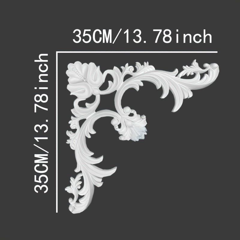 French Corner Flower Ceiling Decoration: PU Line Frame Combination Decor